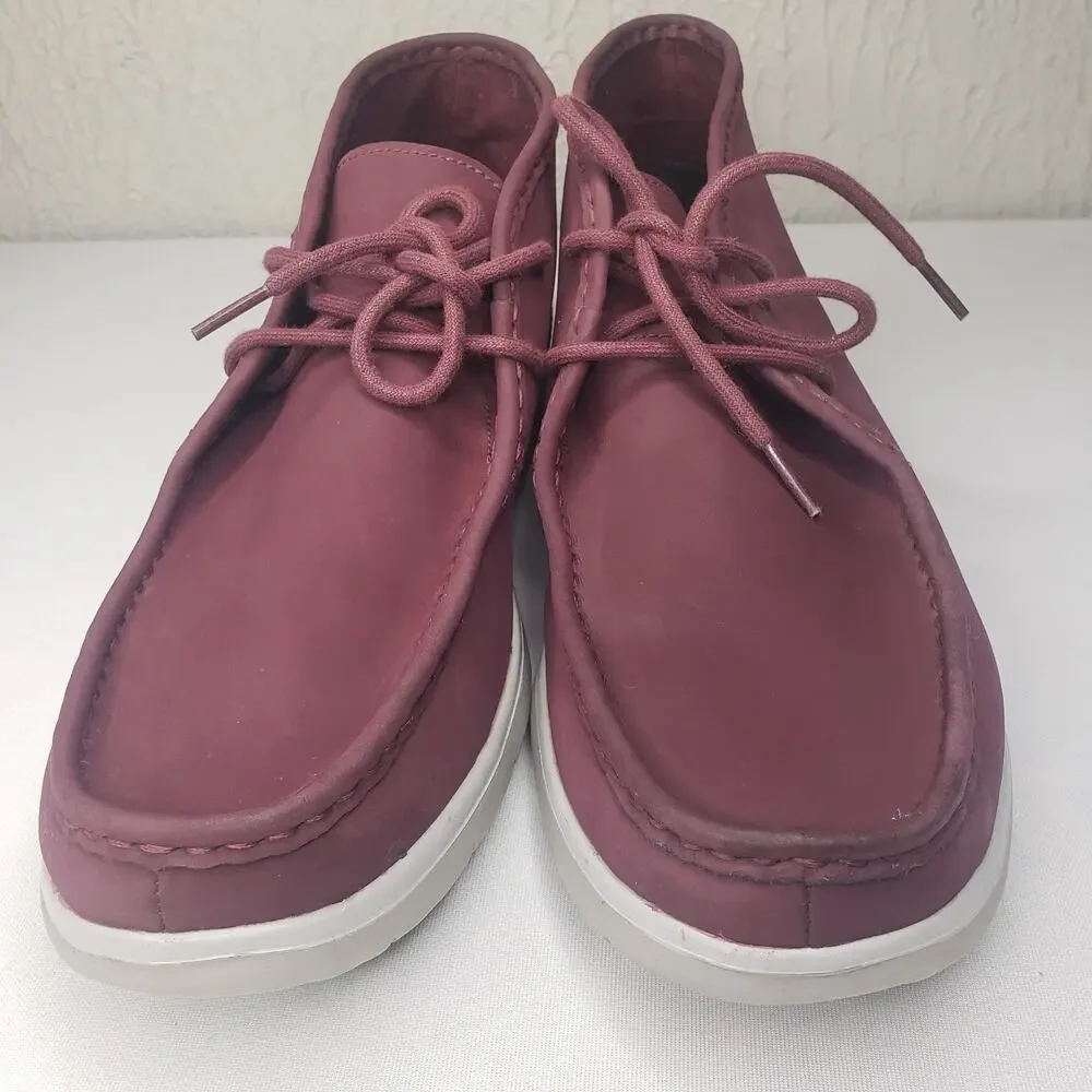 UGG Hendrickson Mens 12 US Chukka Boots Leather Wine Ankle Boots Lace-Up 1013990